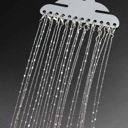 Chaînes de collier à fermoir mousqueton de 40 à 60 cm, paquet de 12 pièces