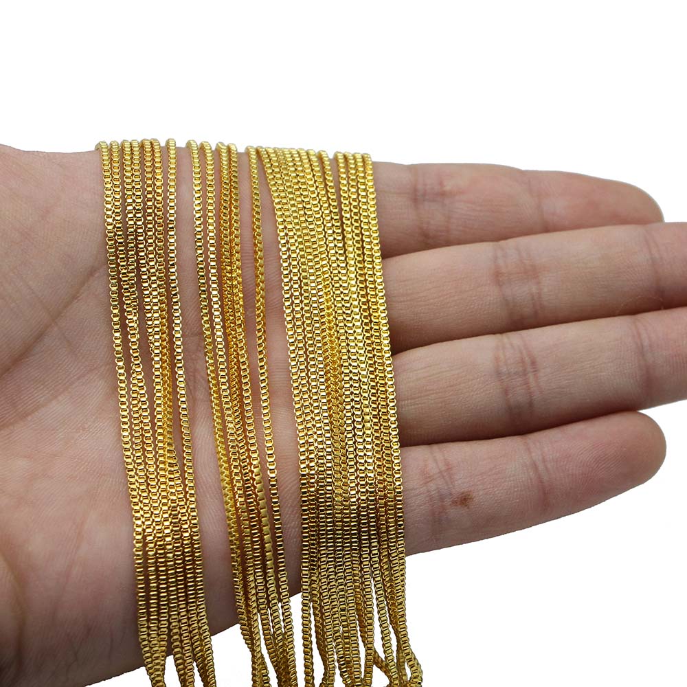 50cm Copper Chains Box with Lobster Claw Clasp 12Pcs Pack