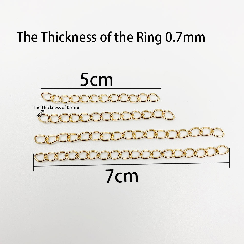 50mm 70mm  Necklace Extension Chain, 100pcs lot