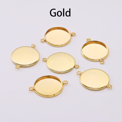 20pcs 10 12mm Gold Bracelet Cabochon Base Tray