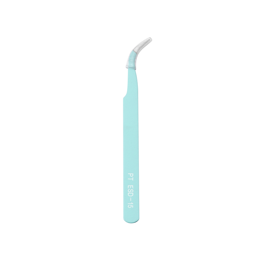 3-Color Bent Nose Tweezers, 1pc