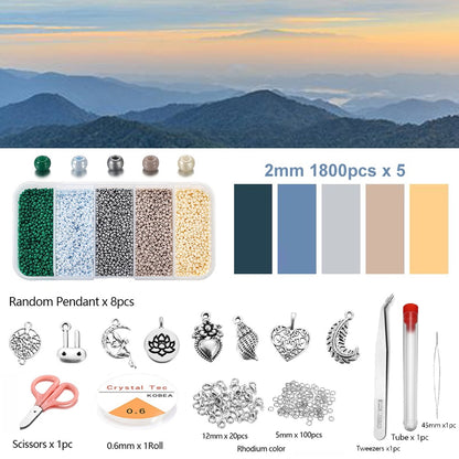 5 Color 2mm Czech Seed Beads Box