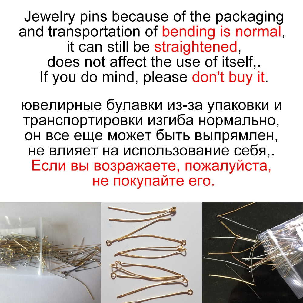 20-50mm Eye Head Pins, 100-200pcs