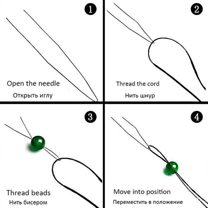 Stainless Steel Beading Needles, 1-5pcs