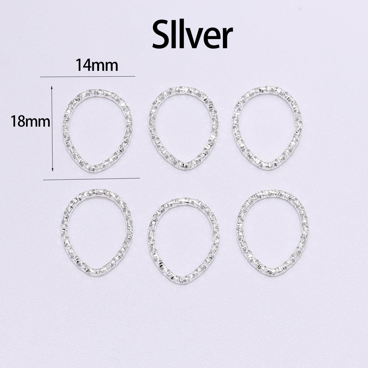 30-100pcs 8-20mm Gold Twisted Jump Rings