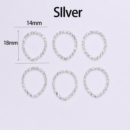 30-100pcs 8-20mm Gold Twisted Jump Rings