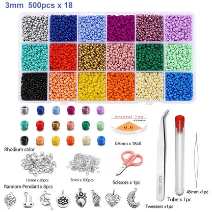 3mm Charm Beads 9000pcs Box Set