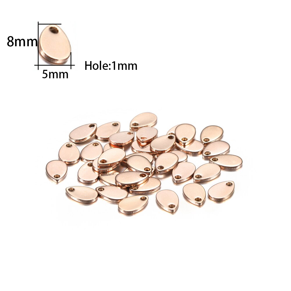 20Pcs Gold/Rose Gold Stainless Steel Charms