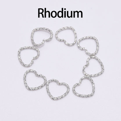 30-100pcs 8-20mm Gold Twisted Jump Rings