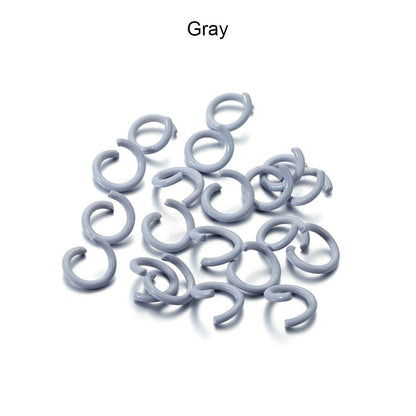 1.2x8mm Colorful Metal Jump Rings, 100pcs