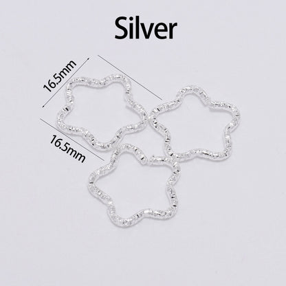 30-100pcs 8-20mm Gold Twisted Jump Rings