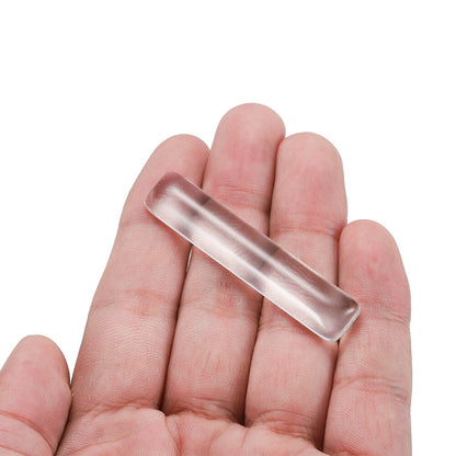 5pcs 10*50mm Rectangle Flat Back Clear Glass