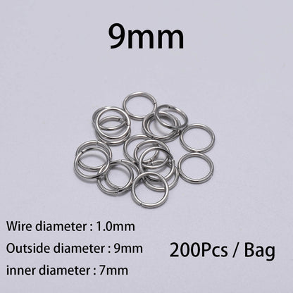 4-10mm Steel Jump Ringsб 50-200pcs
