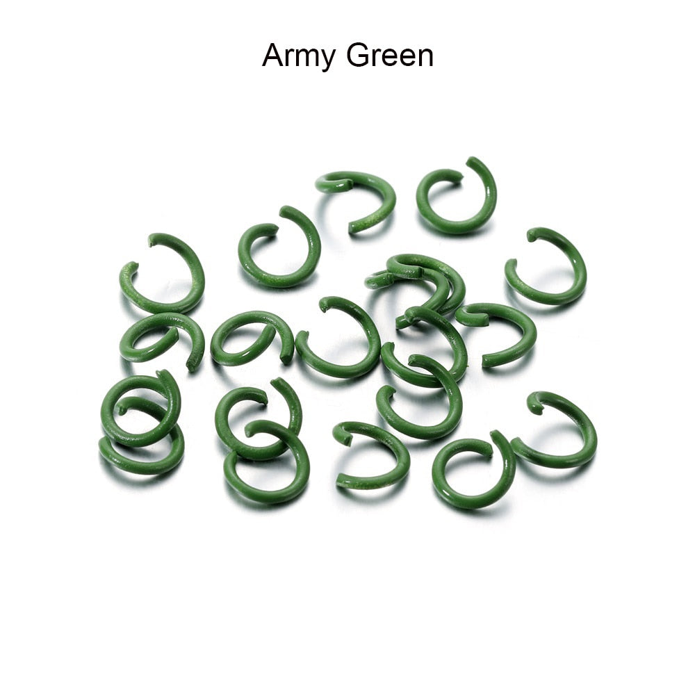 1.2x8mm Colorful Metal Jump Rings, 100pcs
