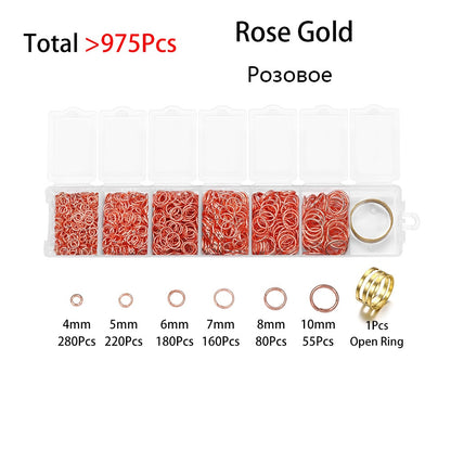 Open Jump Ring Connectors Set, 975pcs
