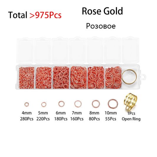 Open Jump Ring Connectors Set, 975pcs