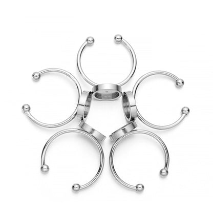 10pcs 4-10mm Stainless Steel Ring Settings