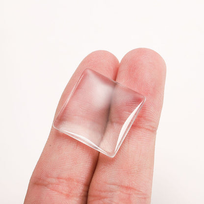 5-50pcs 6-40mm Clear Square Glass Cabochons