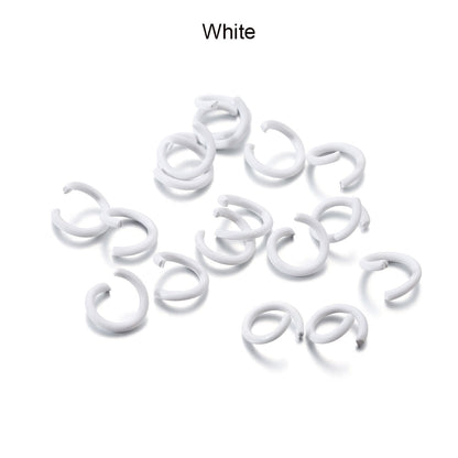 1.2x8mm Colorful Metal Jump Rings, 100pcs