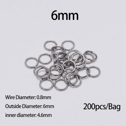 4-10mm Steel Jump Ringsб 50-200pcs