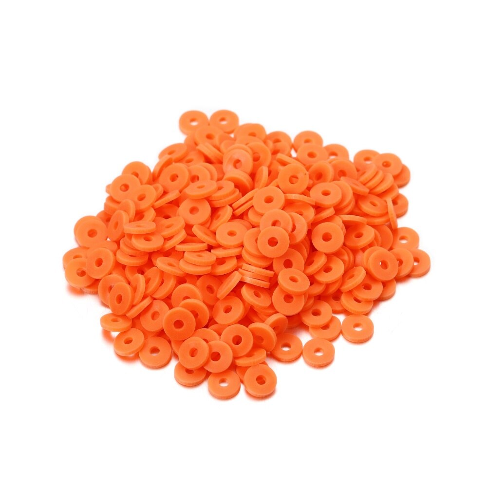 6mm Flat Round Polymer Resin Clay Beads