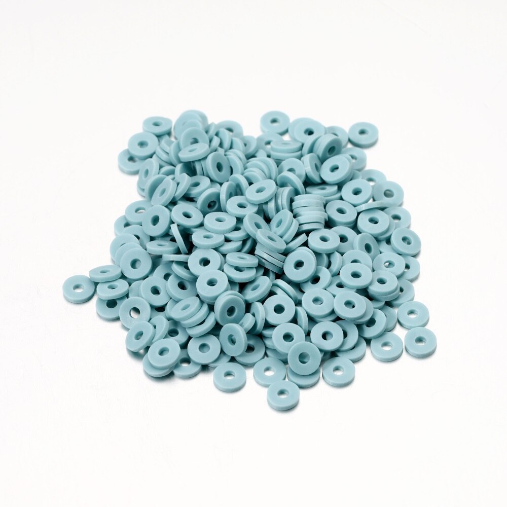 6mm Flat Round Polymer Resin Clay Beads