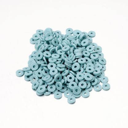 6mm Flat Round Polymer Resin Clay Beads