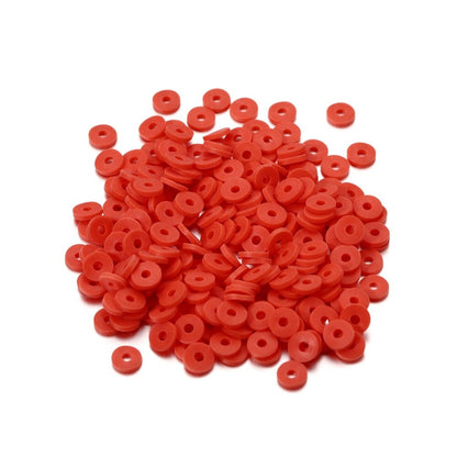 6mm Flat Round Polymer Resin Clay Beads