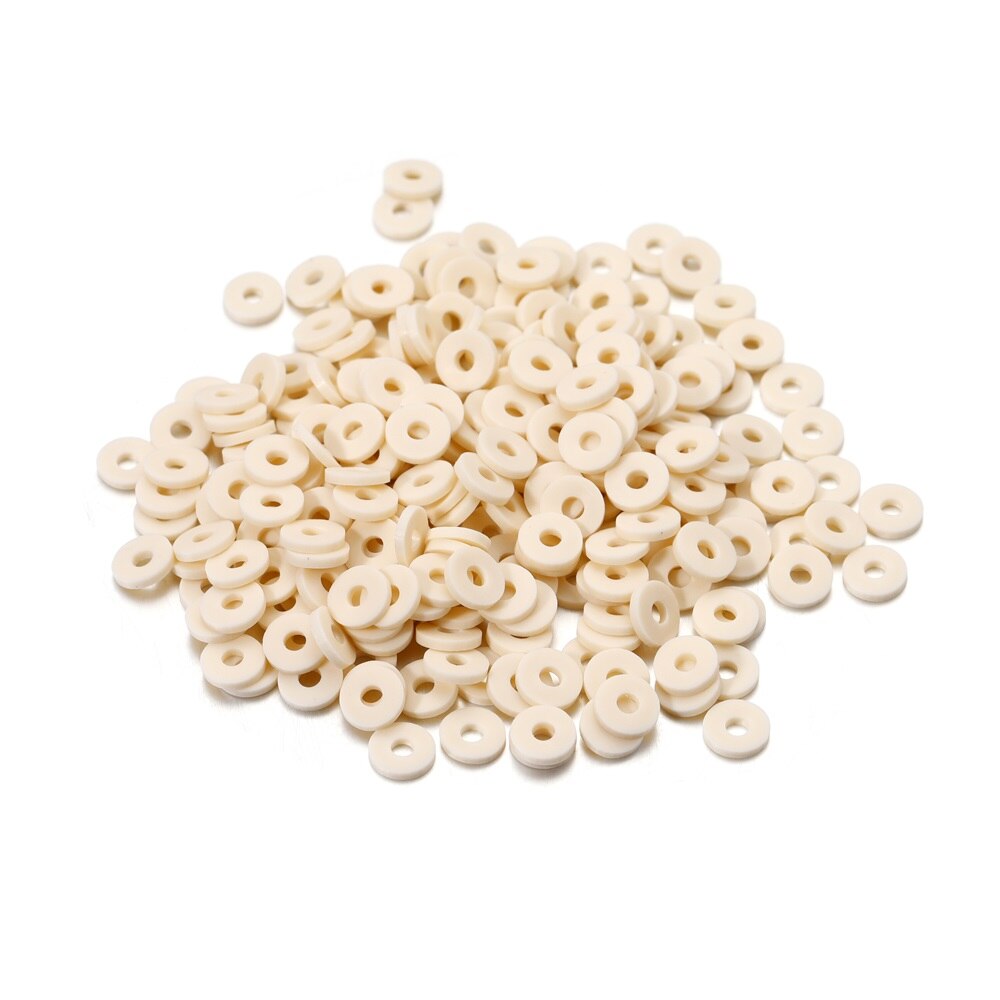 6mm Flat Round Polymer Resin Clay Beads