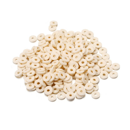 6mm Flat Round Polymer Resin Clay Beads
