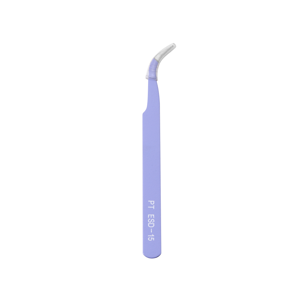 3-Color Bent Nose Tweezers, 1pc