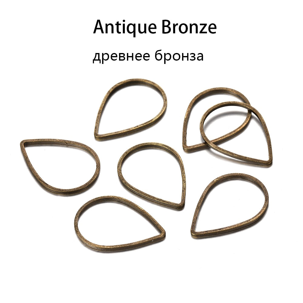 30pcs Teardrop Colorful Jump Rings