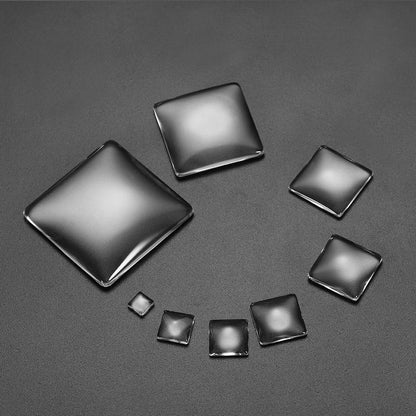 5-50pcs 6-40mm Clear Square Glass Cabochons
