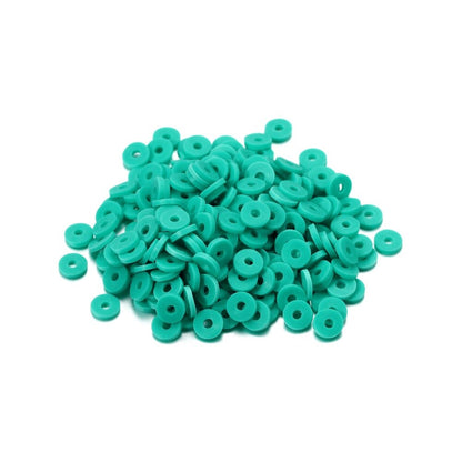 6mm Flat Round Polymer Resin Clay Beads