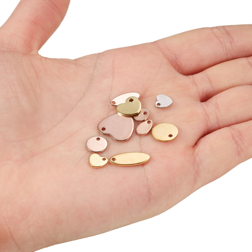 20Pcs Gold/Rose Gold Stainless Steel Charms