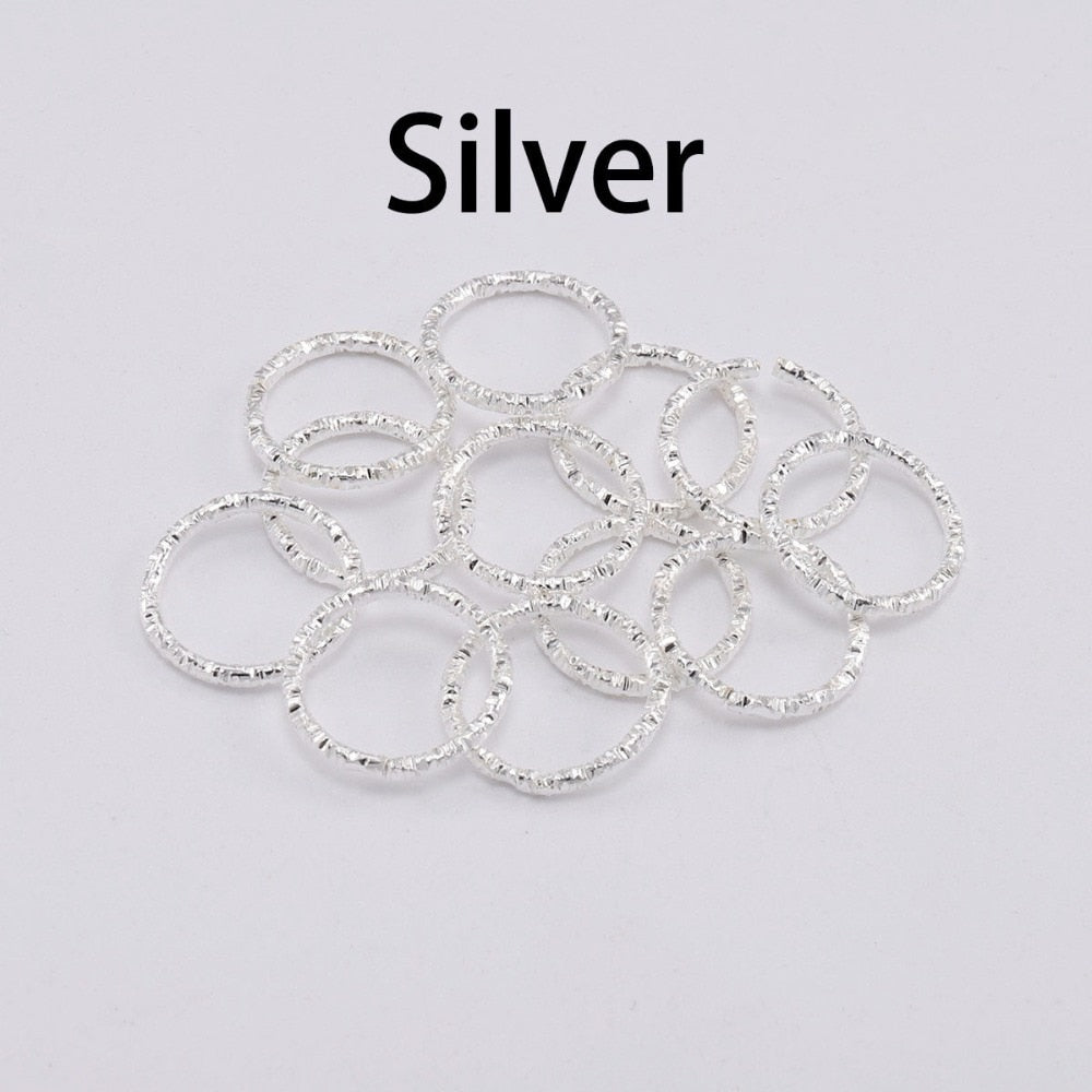 30-100pcs 8-20mm Gold Twisted Jump Rings