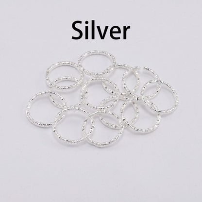 30-100pcs 8-20mm Gold Twisted Jump Rings
