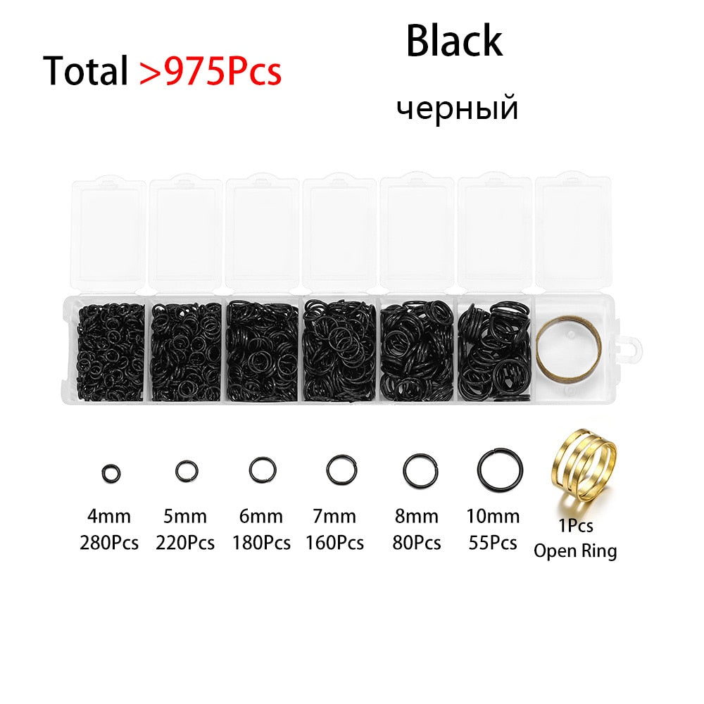 Open Jump Ring Connectors Set, 975pcs