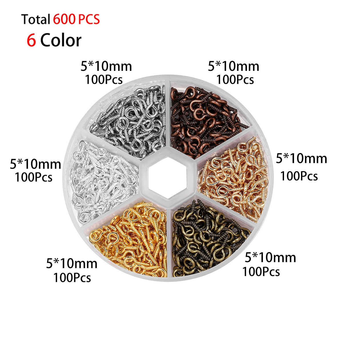 Mixed Mini Eye Pins, 600-900pcs