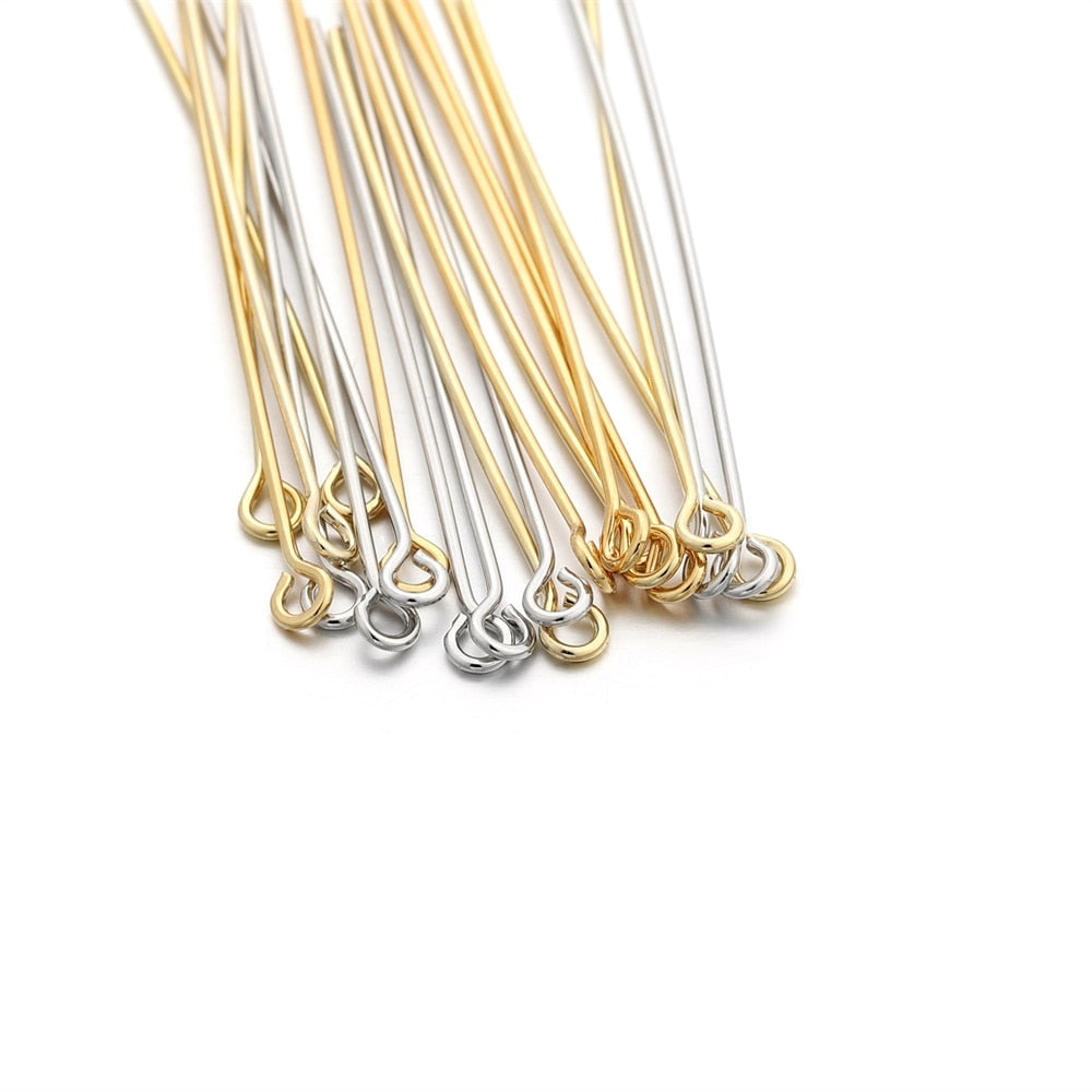 20-40mm Gold Plated Copper Pins, 100pcs