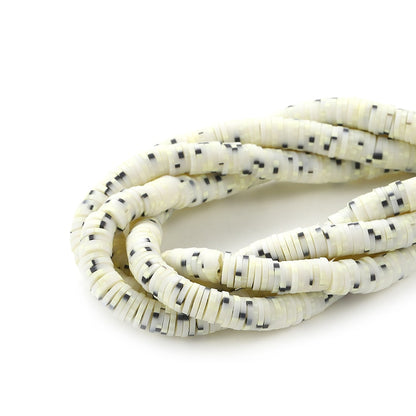 6-8mm Flat Round Polymer Clay Beads Mix