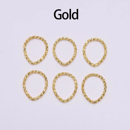 30-100pcs 8-20mm Gold Twisted Jump Rings