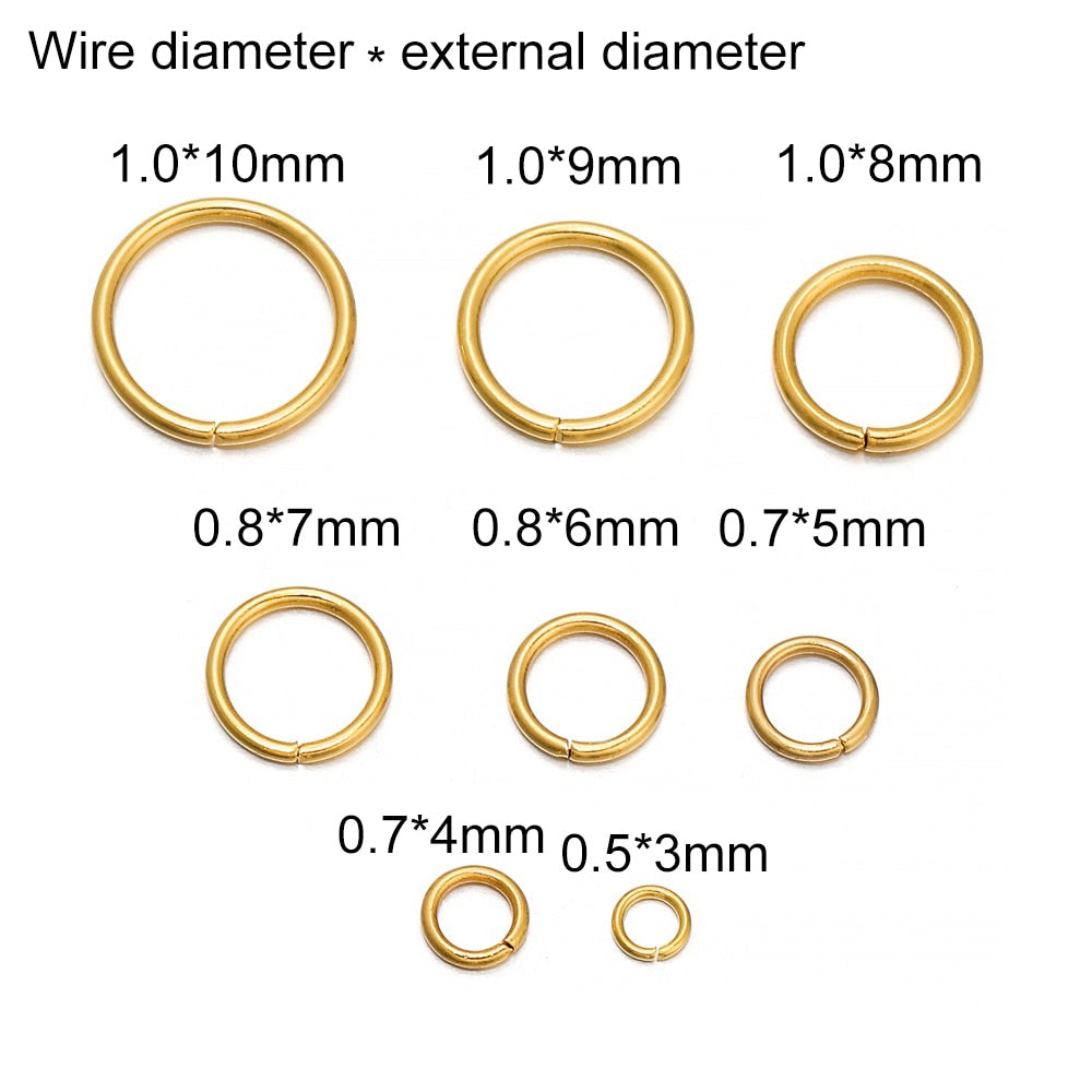 4-10mm Steel Jump Ringsб 50-200pcs