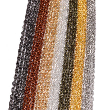 Long Necklace Chains, Brass - 10m lot
