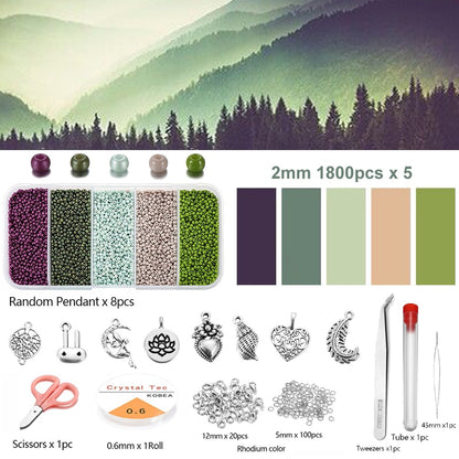 5 Color 2mm Czech Seed Beads Box