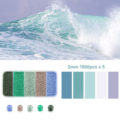 5 Color 2mm Czech Seed Beads Box