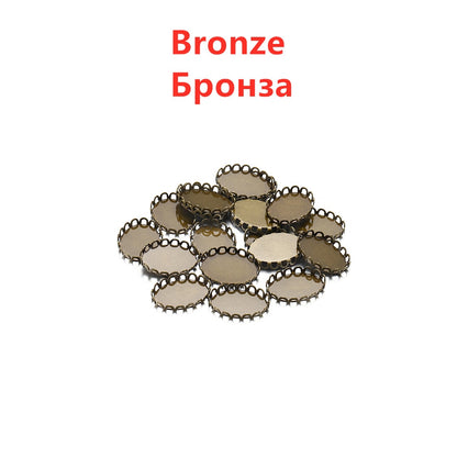 20pcs 13x18 18x25mm Oval Brooch Cabochon Base