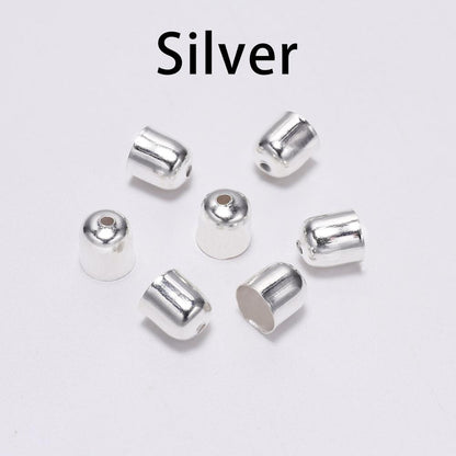 Leather Cords Bracelets Buckle End Tip Tassel Caps 3-10mm, 50-100pcs