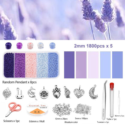 Czech Crystal Spacer Beads Set, 9000pcs