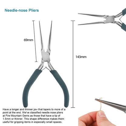 Premium Stainless Steel Jewelry Pliers for Handcraft Repairs